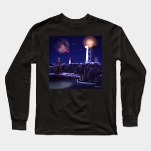 Christmas Eve Night in Peggy's Cove Long Sleeve T-Shirt